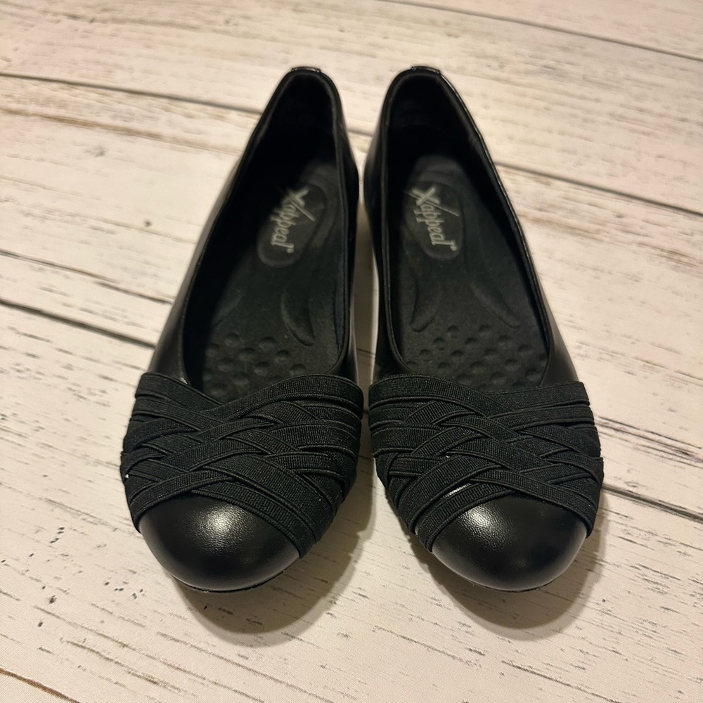 Black flat, worn once, xappeal